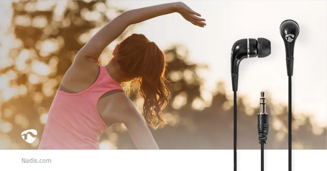 Nedis HPWD1001 Bedrade Koptelefoon 1.2m - Zwart