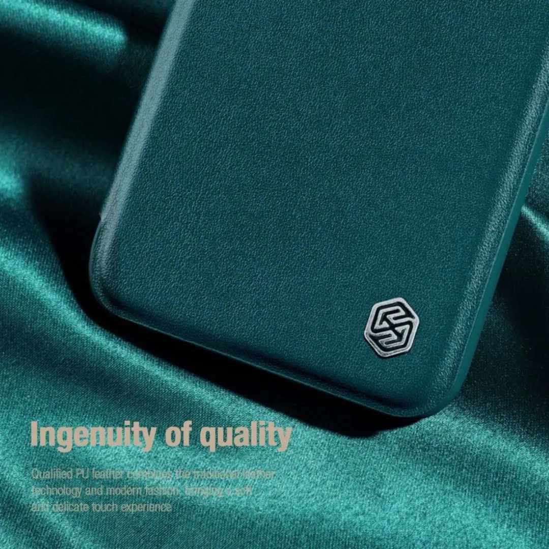 Nillkin Qin Pro Hoesje iPhone 14 Pro Max - 2 Pasjes Grijs