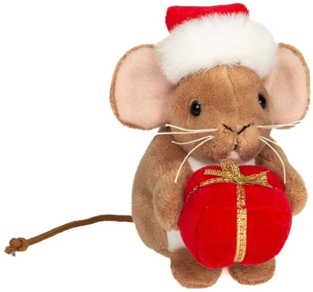 Hermann Teddy Kerst Muis Knuffel 11cm
