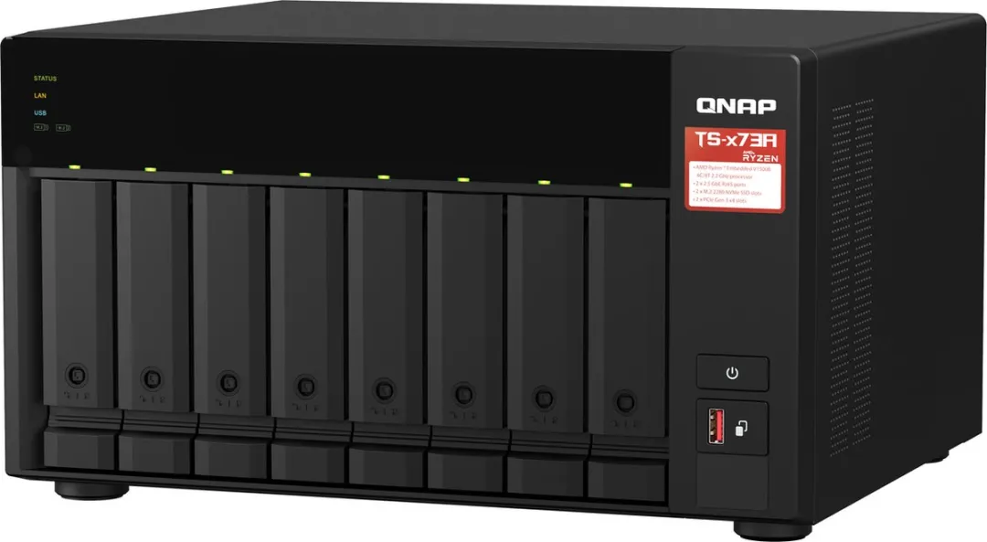 QNAP TS-873A-8G NAS - 8-Bay Zwart - afbeelding 6 van 6