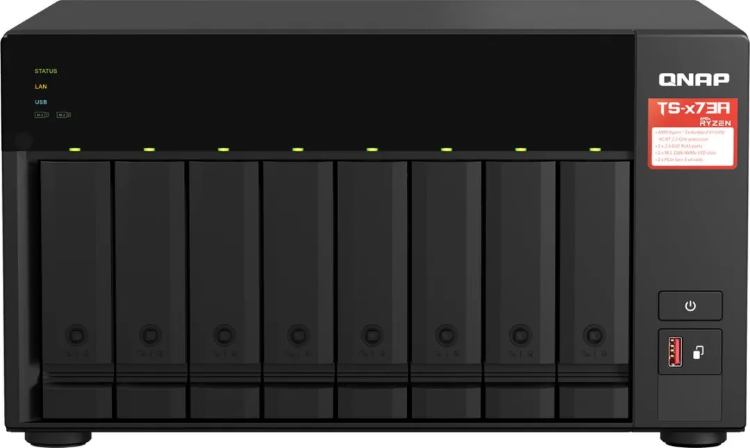 QNAP TS-873A-8G NAS - 8-Bay Zwart