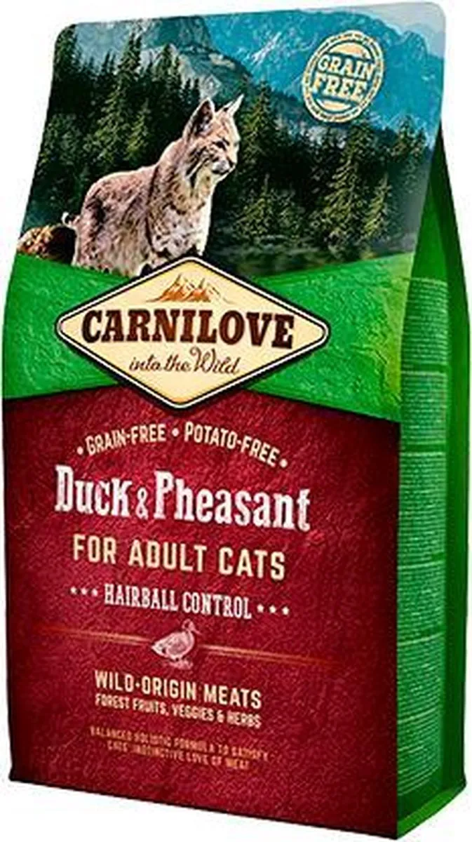 Carnilove Eend & Fazant Hairball Control 6kg - afbeelding 5 van 5