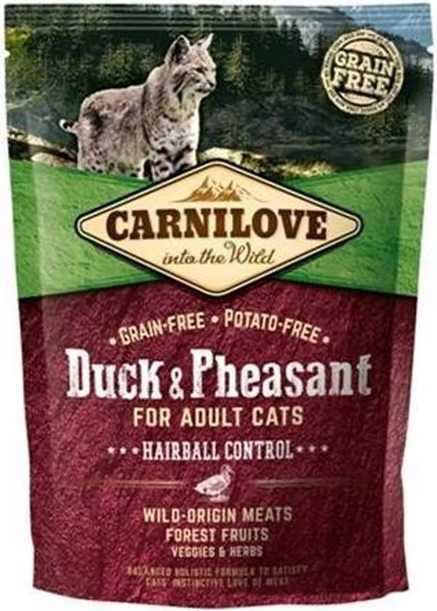 Carnilove Eend & Fazant Hairball Control 6kg - afbeelding 3 van 5