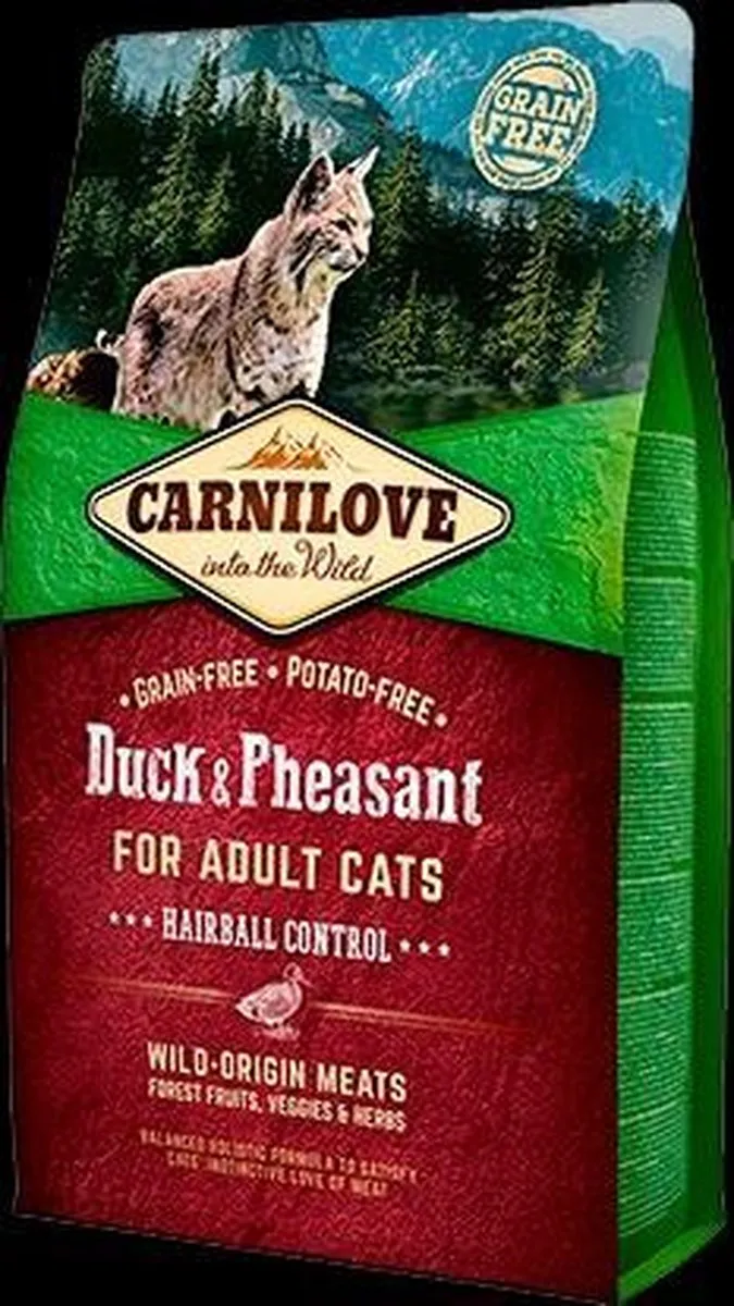 Carnilove Eend & Fazant Hairball Control 6kg - afbeelding 4 van 5
