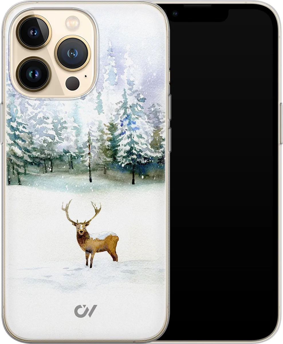 Casevibes iPhone 13 Pro Hoesje - Wit Rendier