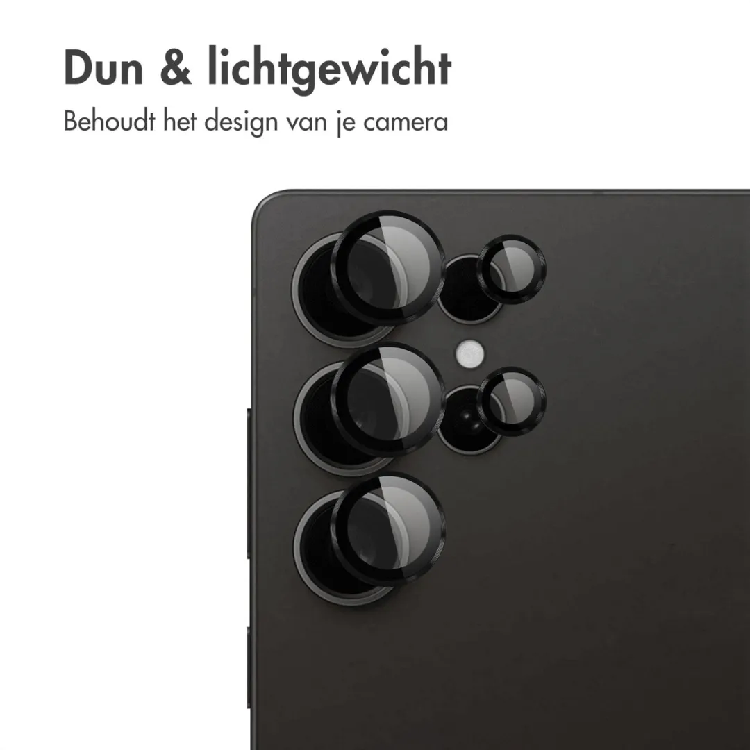 imoshiion Camera Lens Protector Samsung Galaxy S25 Ultra - 2 Stuks - Zwart - afbeelding 6 van 6