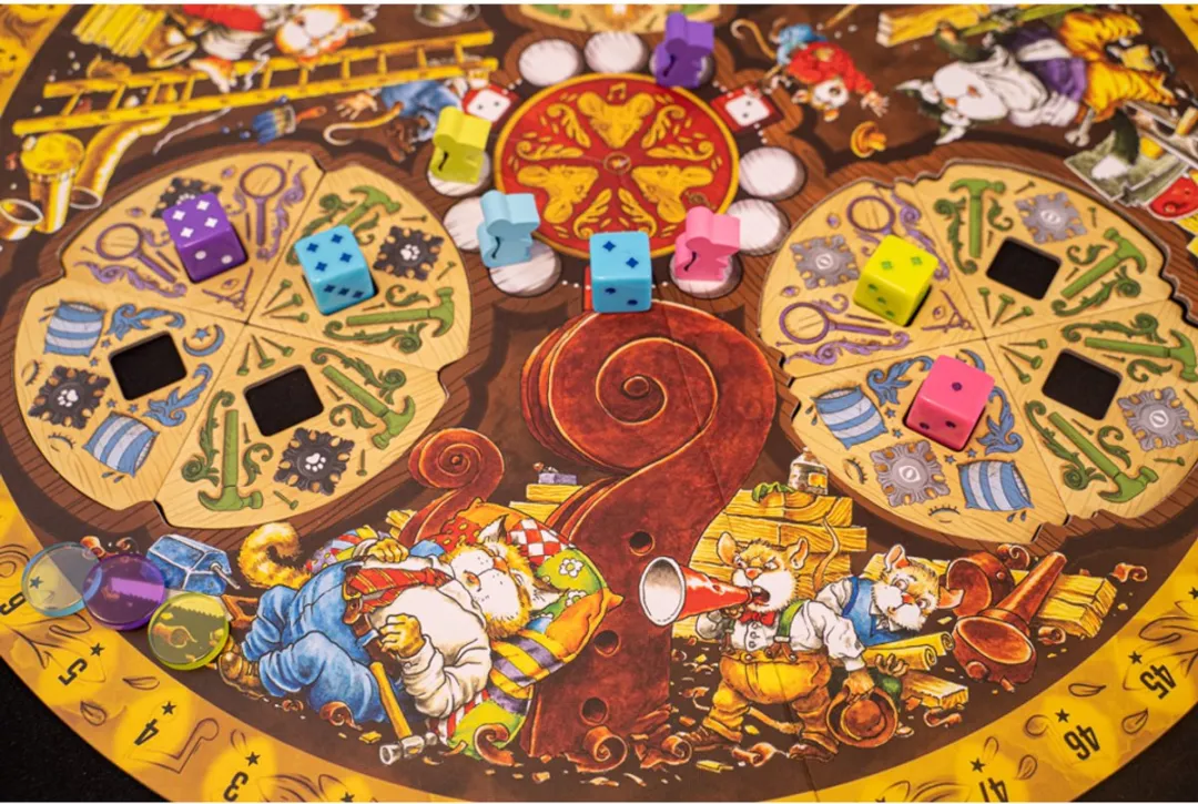 Shuffle and Swing - Engelstalig Strategisch Bordspel met Rondel Mechanisme - Jazz Thema en Unieke Instrumenten