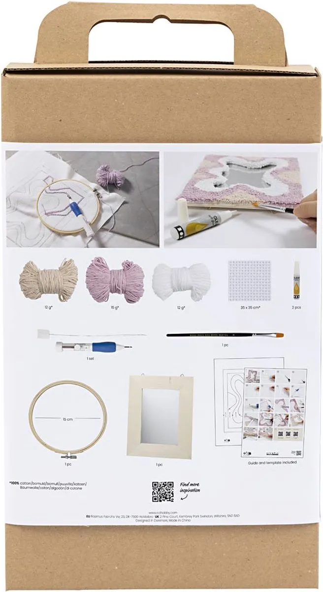 Creativ Company Hobbyset Punch Needle Spiegel Pastelkleuren