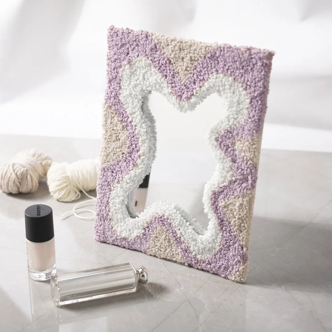 Creativ Company Hobbyset Punch Needle Spiegel Pastelkleuren