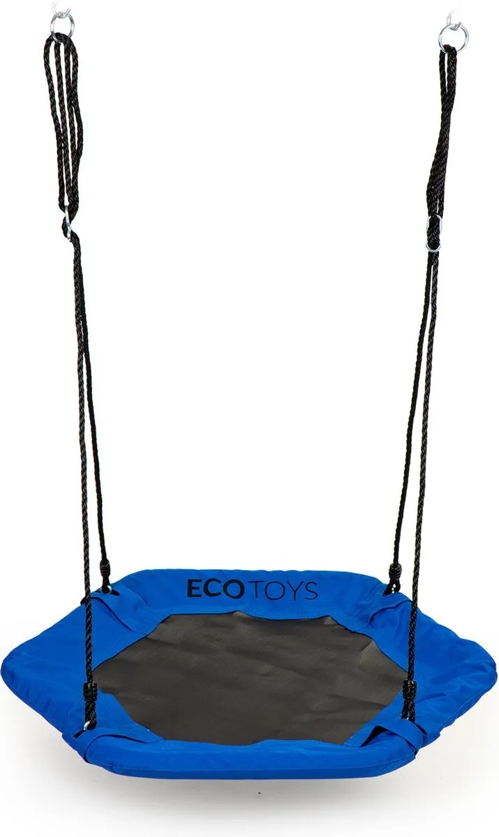 ECOTOYS Nestschommel Zeshoekig 95cm Blauw
