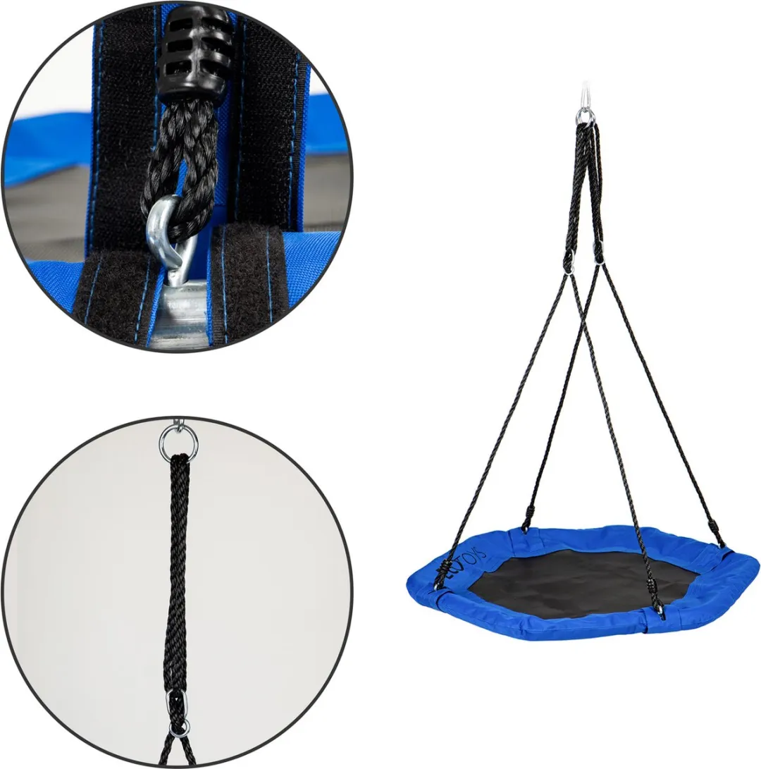 ECOTOYS Nestschommel Zeshoekig 95cm Blauw - 100kg