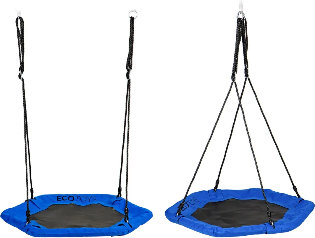 ECOTOYS Nestschommel Zeshoekig 95cm Blauw - 100kg