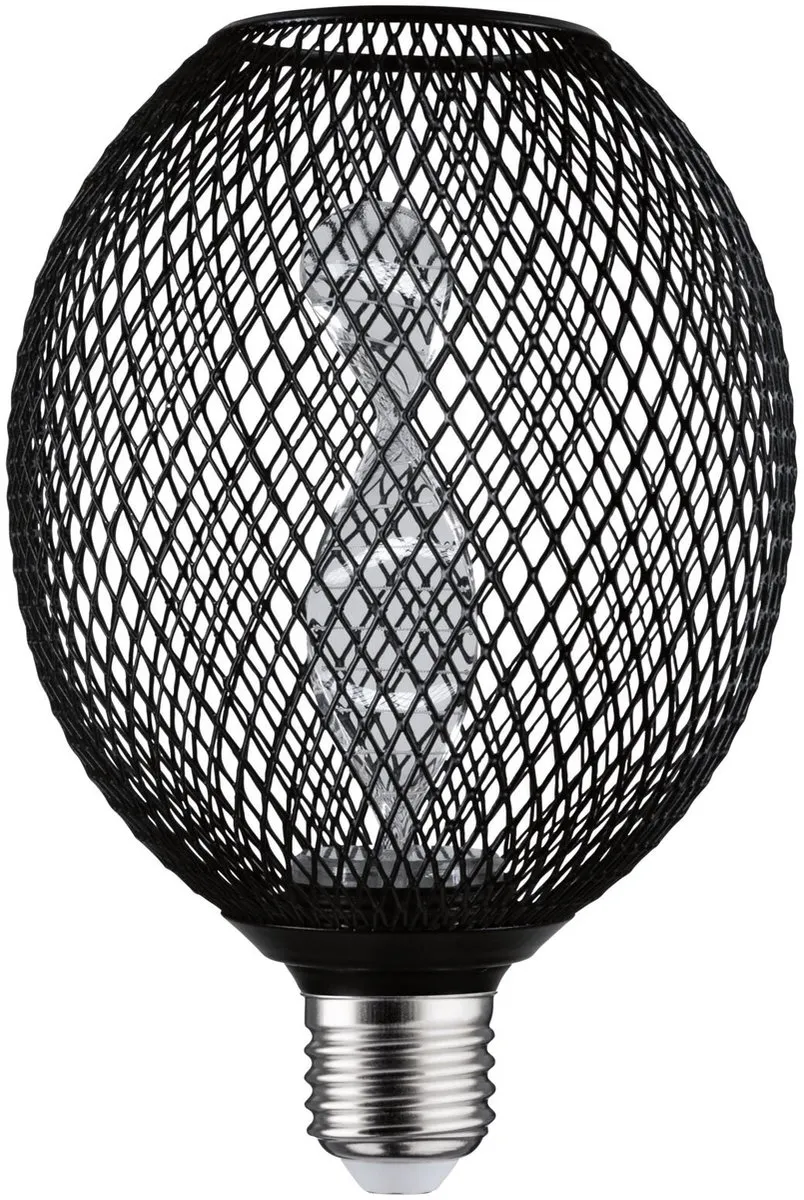 Paulmann Metallic Glow LED Globe E27 Helix 3,5W 1800K - Zwart