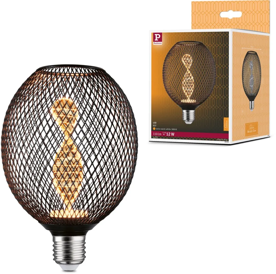 Paulmann Metallic Glow LED Globe E27 Helix 3,5W 1800K