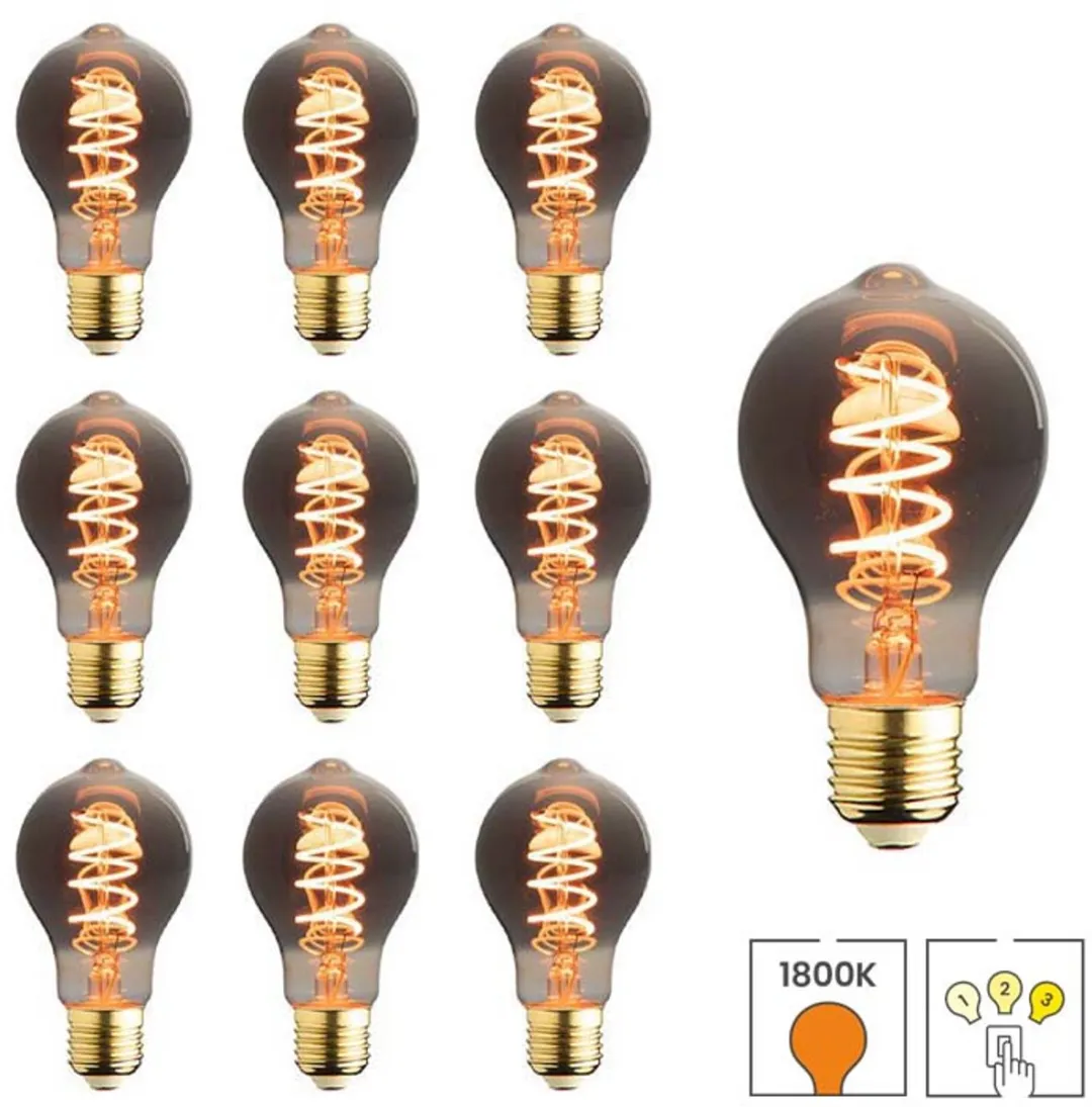 Lybardo E27 LED Lamp 10 Stuks - 5.5W 1800K Extra Warmwit