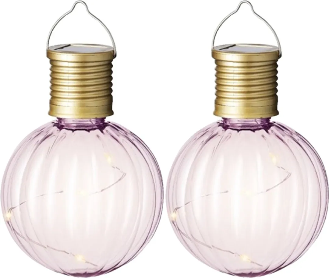 Lumineo Solar Lampion Roze