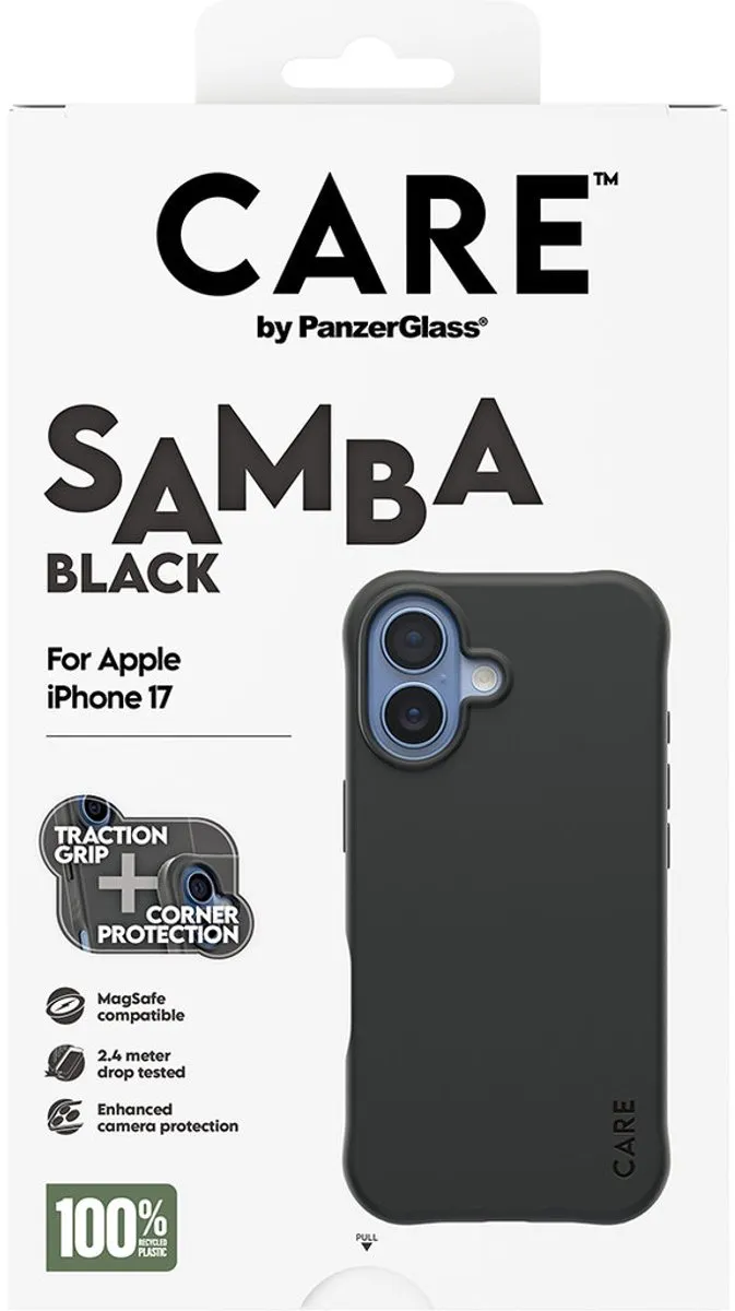PanzerGlass Magsafe Samba Hoesje iPhone 17 - 1 Pasje - Zwart