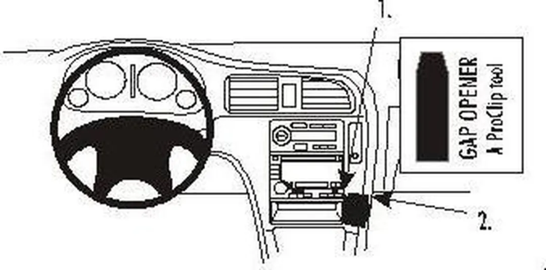 Brodit ProClip 852888 Telefoonhouder - Subaru Legacy/Outback 1999-2003 - Zwart