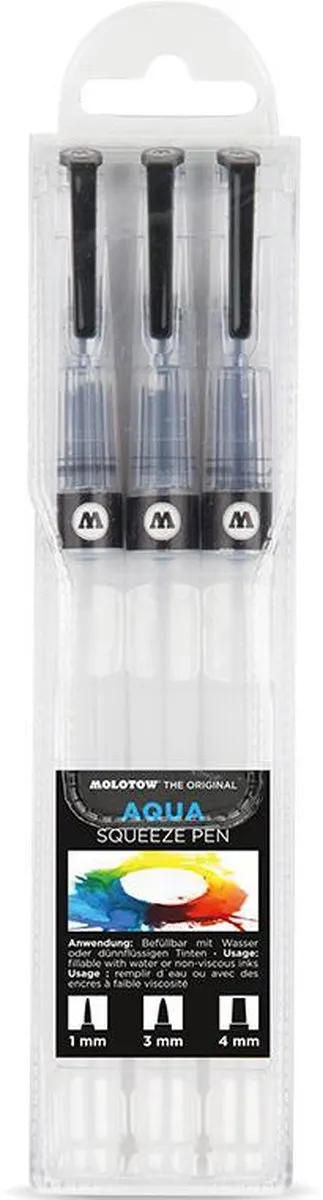 Molotow Aqua Squeeze Pen Basic-Set 3 Stuks