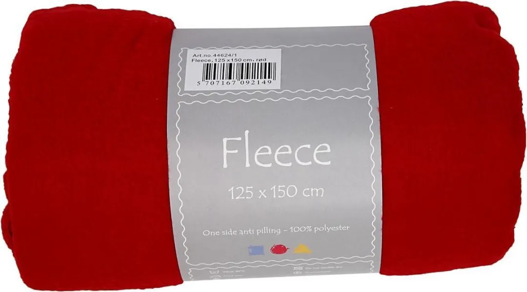 Creativ Company Fleece 125x150cm Rood - 200 g/m²