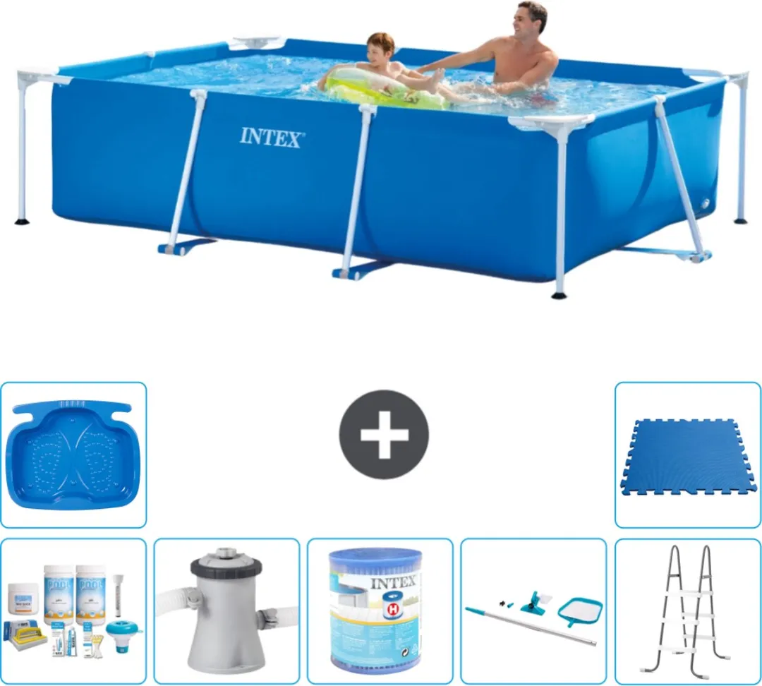 Intex 28271NP-Blauw Rechthoekig Frame Zwembad 260x160cm