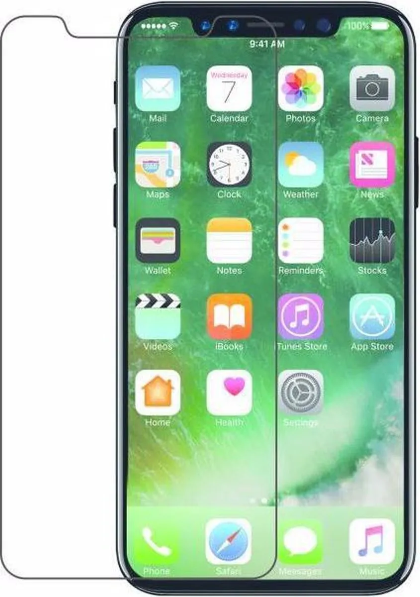 Azuri Tempered Glass iPhone Xs Screenprotector - Zwart