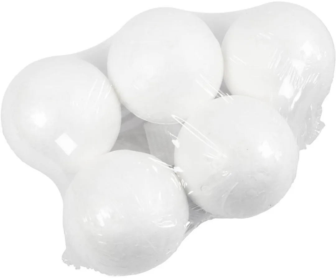 Creativ Company Styropor Ballen 7cm - Wit - 5 Stuks