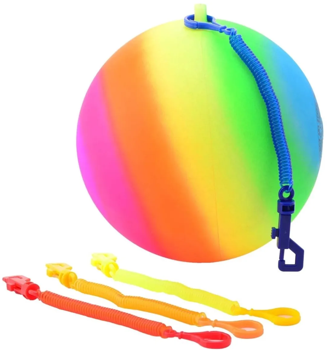 Johntoy Regenboogbal Keycord Maat 5 - Multicolor