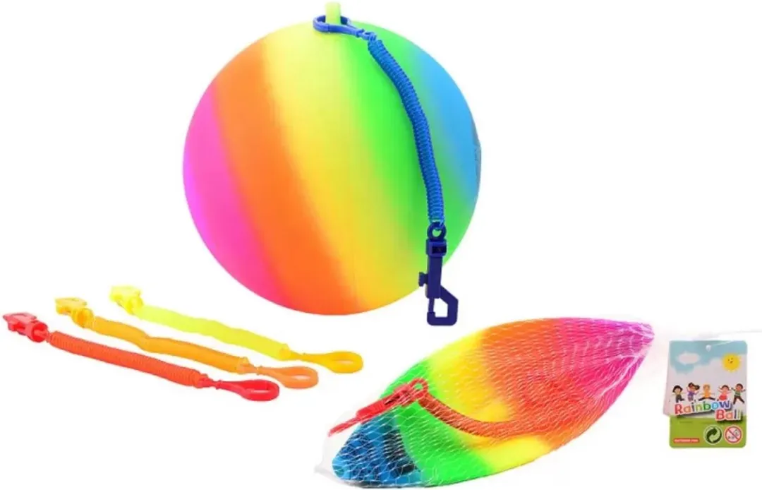Johntoy Regenboogbal Keycord Maat 5 - Multicolor