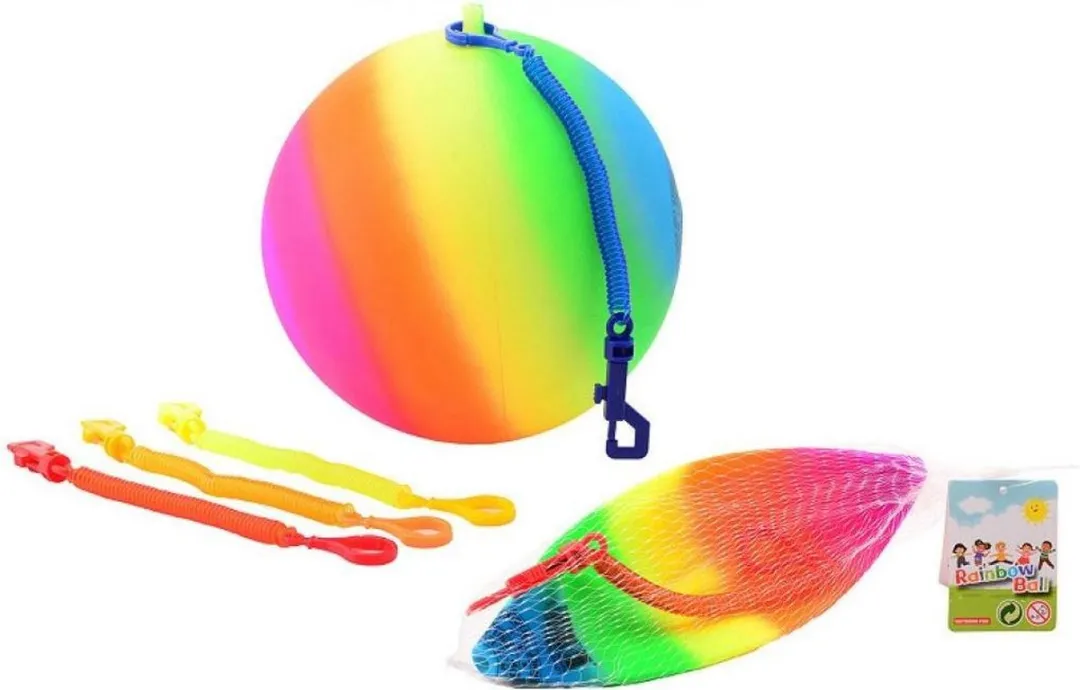Johntoy Regenboogbal Keycord Maat 5 - Multicolor