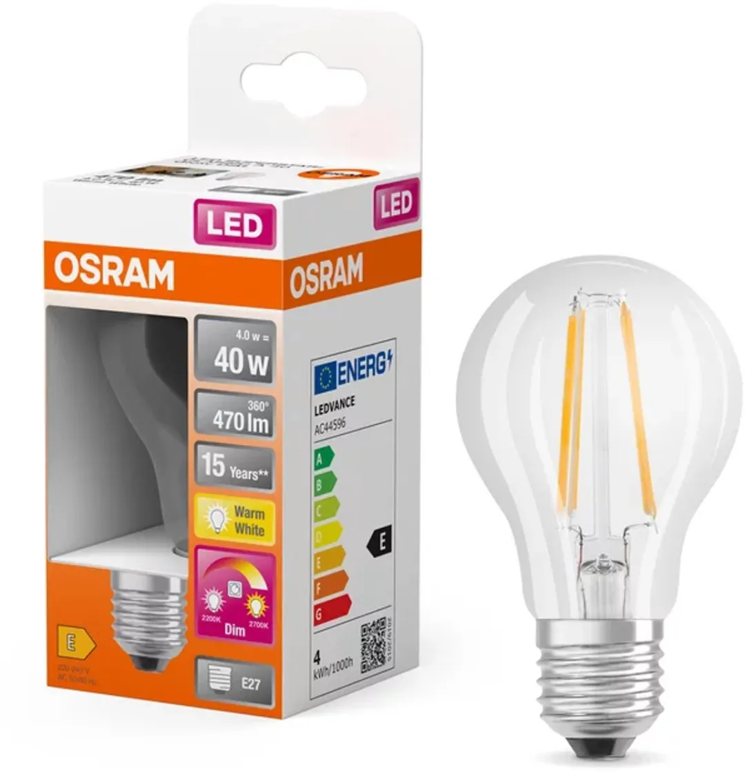 Osram LED E27 Peer 4.5W Warmwit