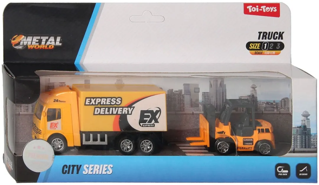 Toi-Toys Metal Frictie Werkvoertuig 23005Z - Zwart