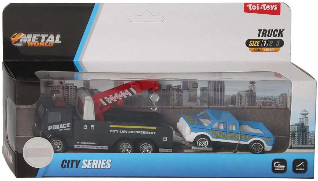 Toi-Toys Metal Frictie Werkvoertuig 23005Z - Zwart