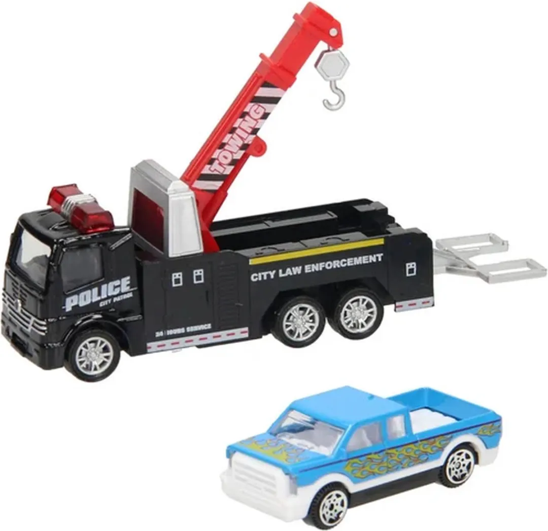 Toi-Toys Metal Frictie Werkvoertuig 23005Z - Zwart