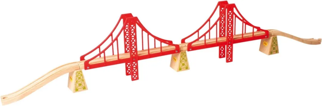 BIGJIGS Houten Rails Dubbele Hangbrug BJT136