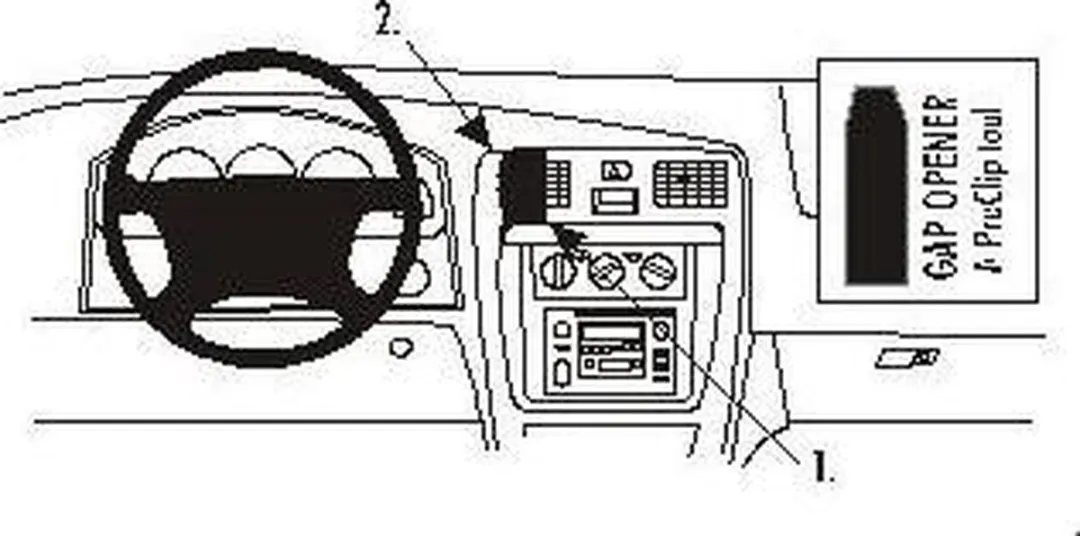 Brodit ProClip Toyota 4Runner 1999-2002 Center Mount - 852891
