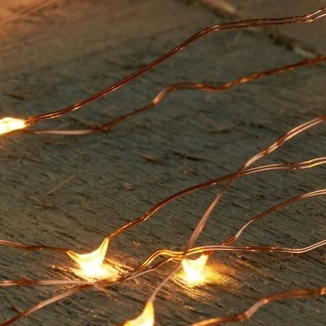 Anna's Collection Cascade Draadverlichting 64 LED - Warm Wit - Koper