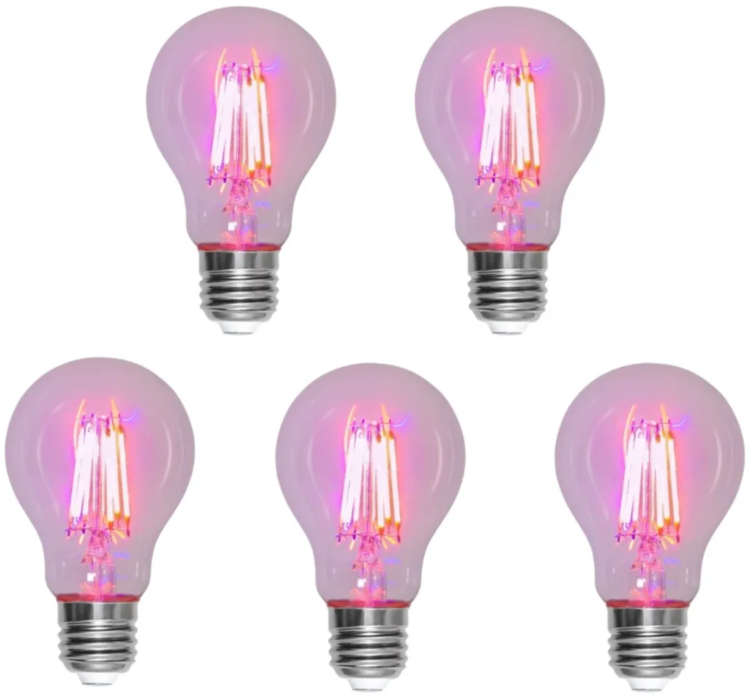 Star Trading Standaard Bol E27 6.5W Rood - 5 Stuks