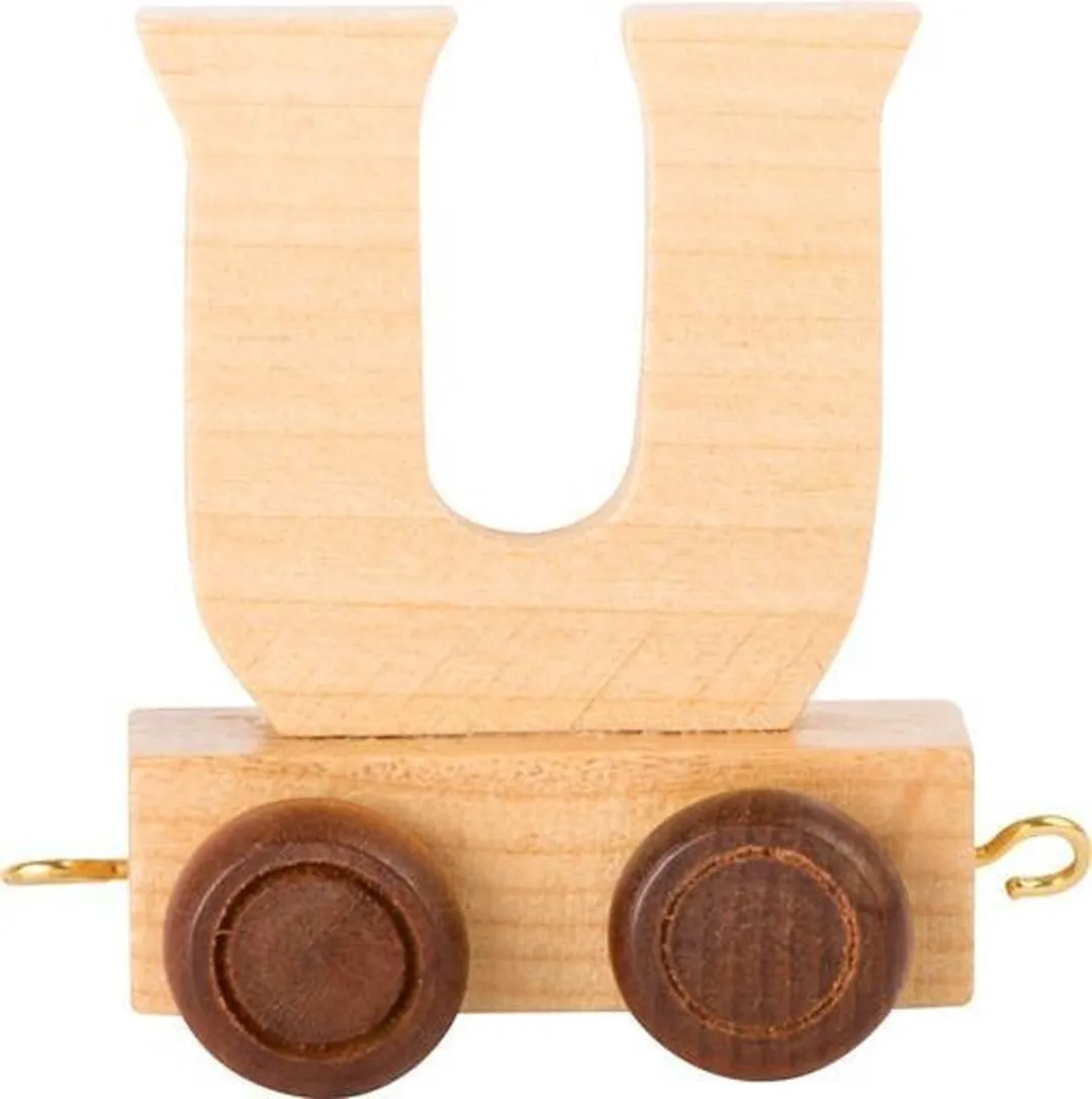 Small Foot Houten Lettertrein U - Naturel
