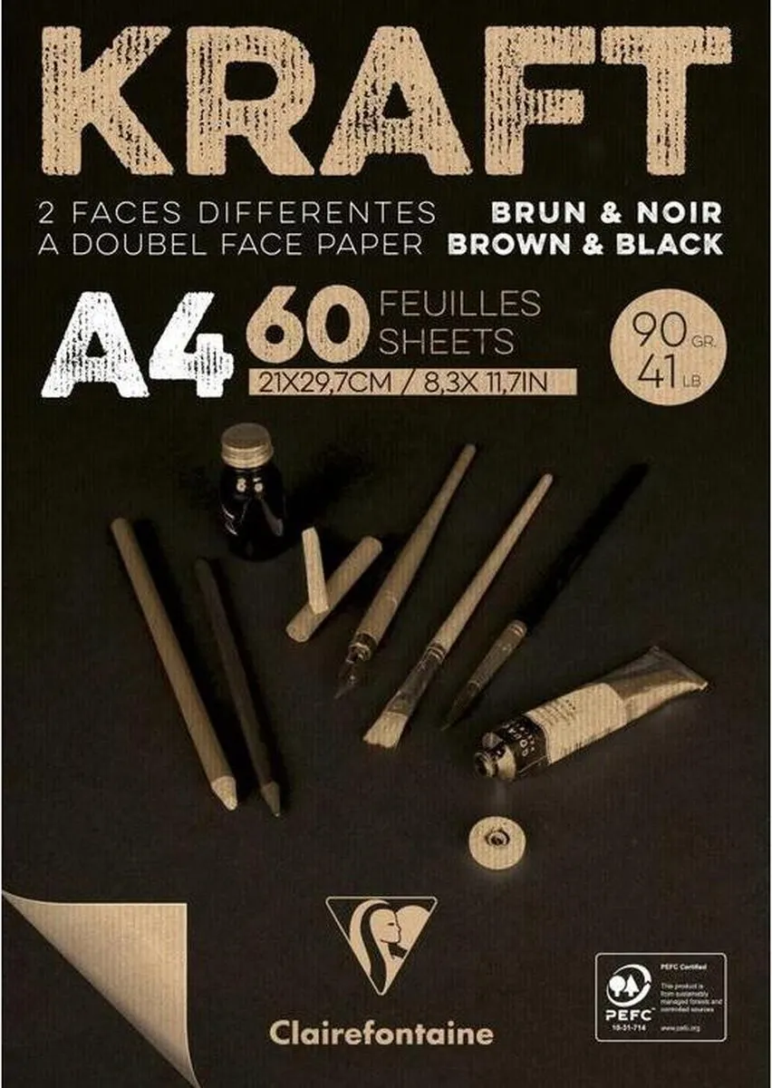 Clairefontaine Kraft Tekenblok A4