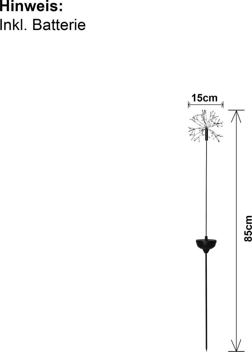 Star Trading Firework Solar Grondpin - 1 Stuk - Wit