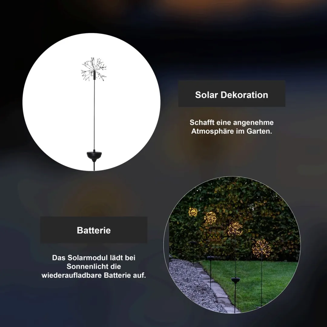 Star Trading Firework Solar Grondpin - 1 Stuk - Wit