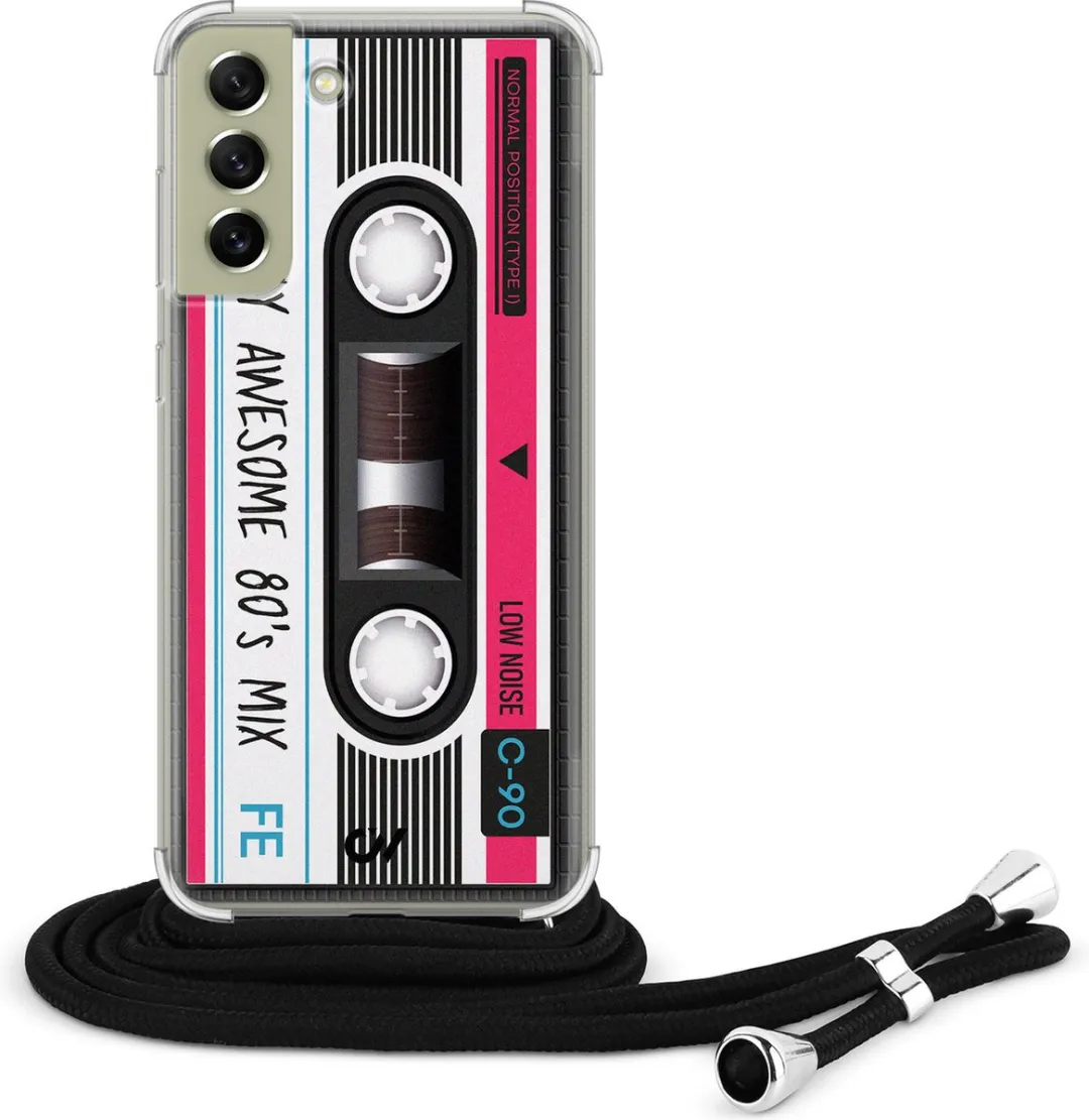 Casevibes S21 FE Telefoonhoesje - Grijs - Crossbody met koord