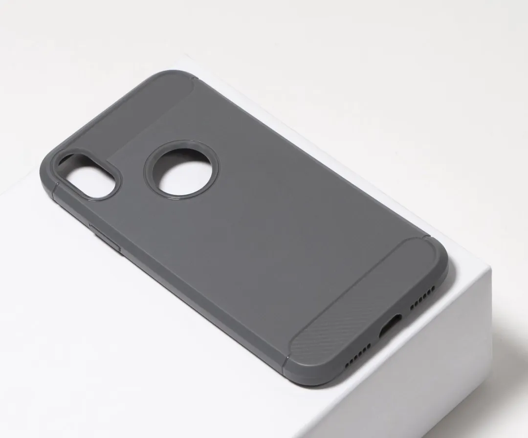 BMAX Carbon Soft Case iPhone XR - Grijs
