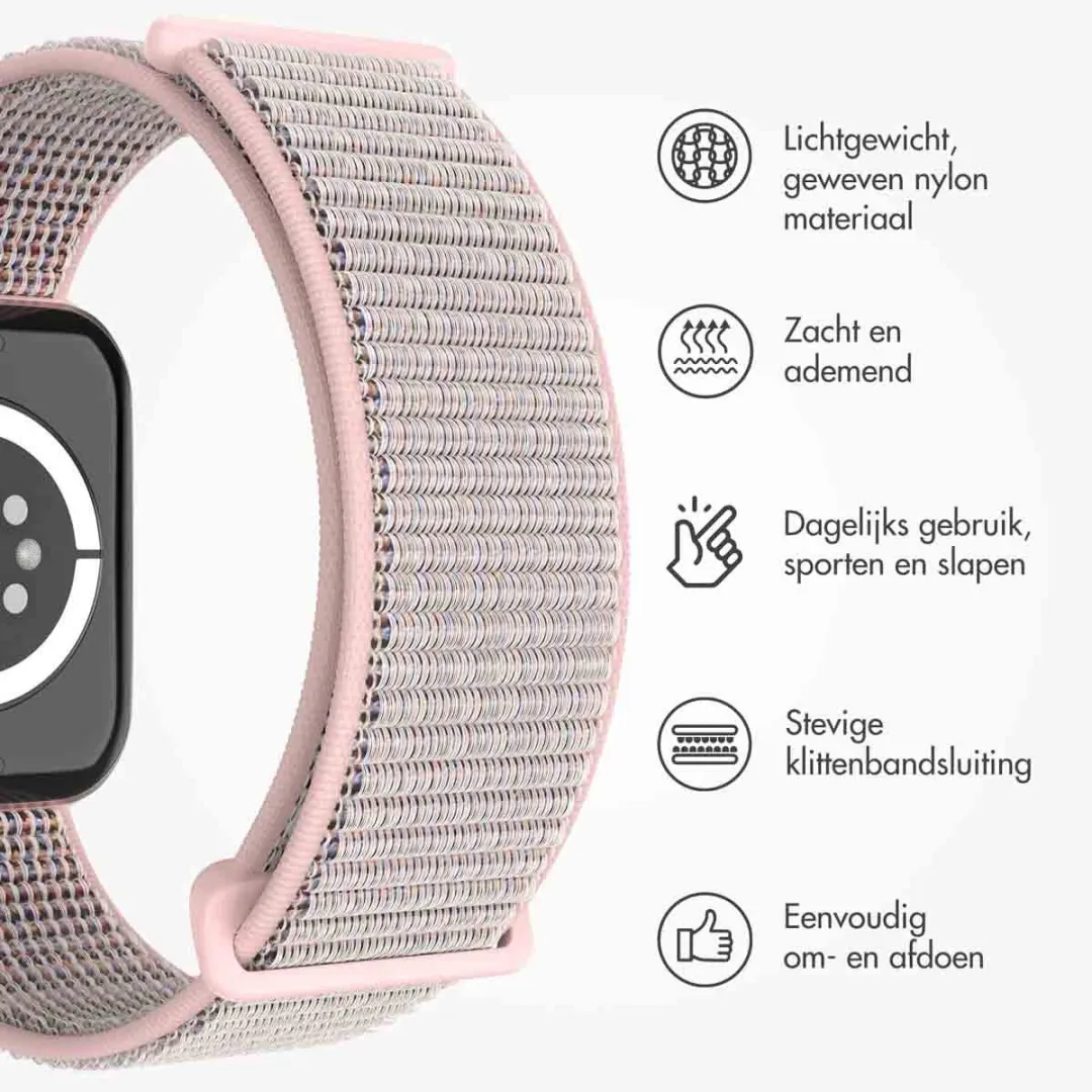 Imoshion Nylon Bandje Apple Watch 42mm - Roze