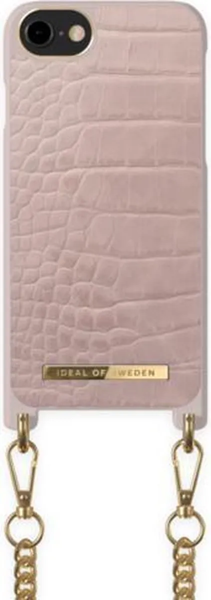 iDeal of Sweden Phone Necklace Case iPhone 8/7/6/6s/SE - Misty Rose Croco - afbeelding 3 van 6