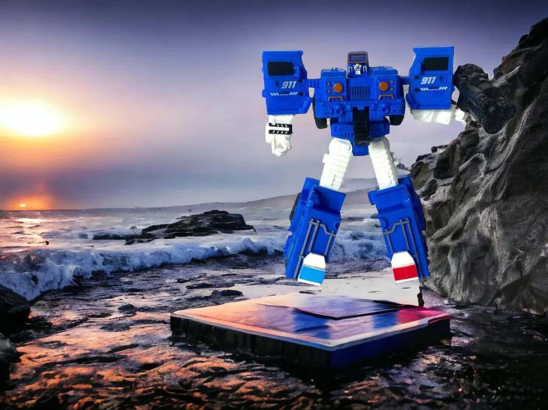 YJ Toys X-Warrior ExtingGuish Flame Robot & Auto 2-in-1 - Blauw