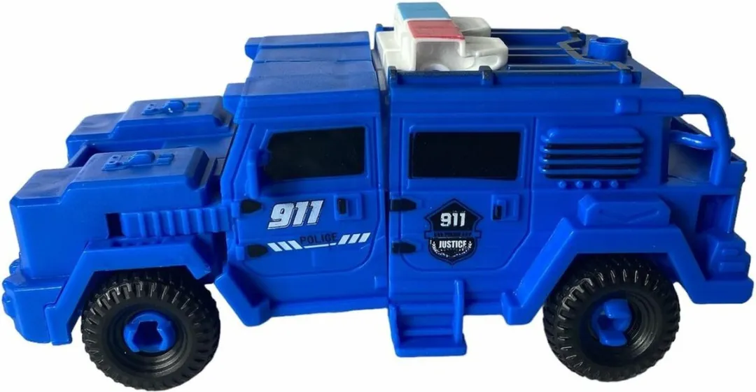 YJ Toys X-Warrior ExtingGuish Flame Robot & Auto 2-in-1 - Blauw