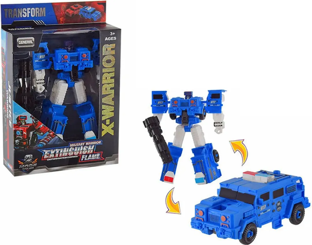 YJ Toys X-Warrior ExtingGuish Flame Robot & Auto 2-in-1