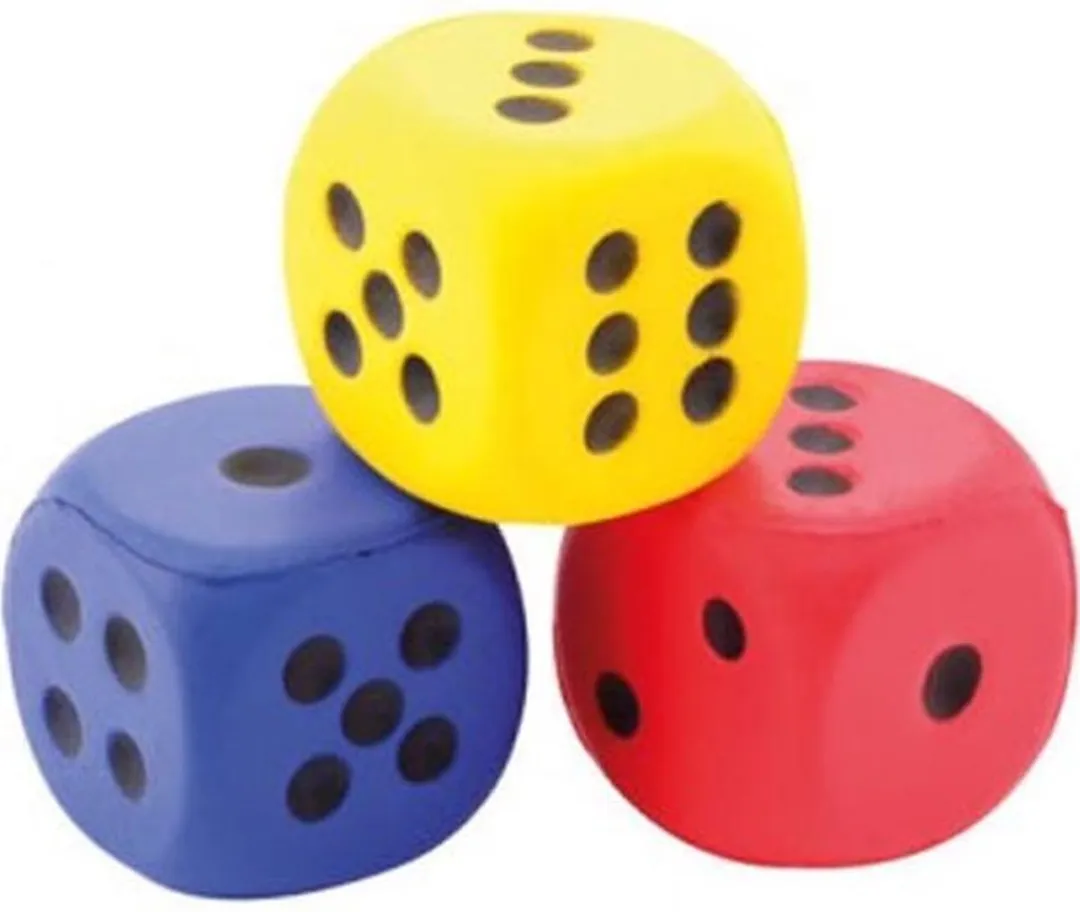 HOT Sports Stress Dobbelstenen Set 3 Stuks 4cm